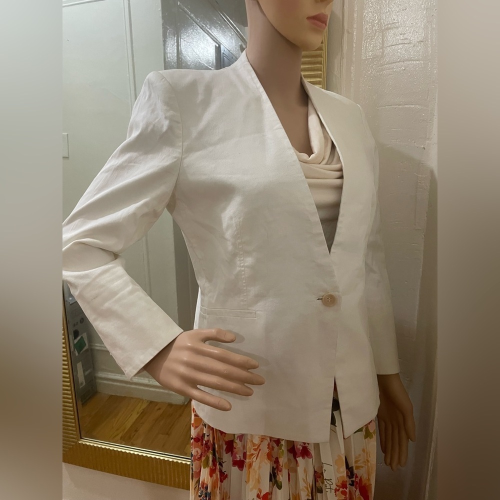 Helmut Crisp White Single-Button Women's Blazer - Picture 1 of 14